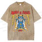Unisex Robot Printed Washed Tee