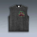 Unisex Cat Printed Vintage Tank Top