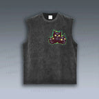 Unisex Cat Printed Vintage Tank Top