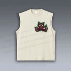 Unisex Cat Printed Vintage Tank Top