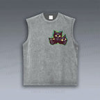 Unisex Cat Printed Vintage Tank Top