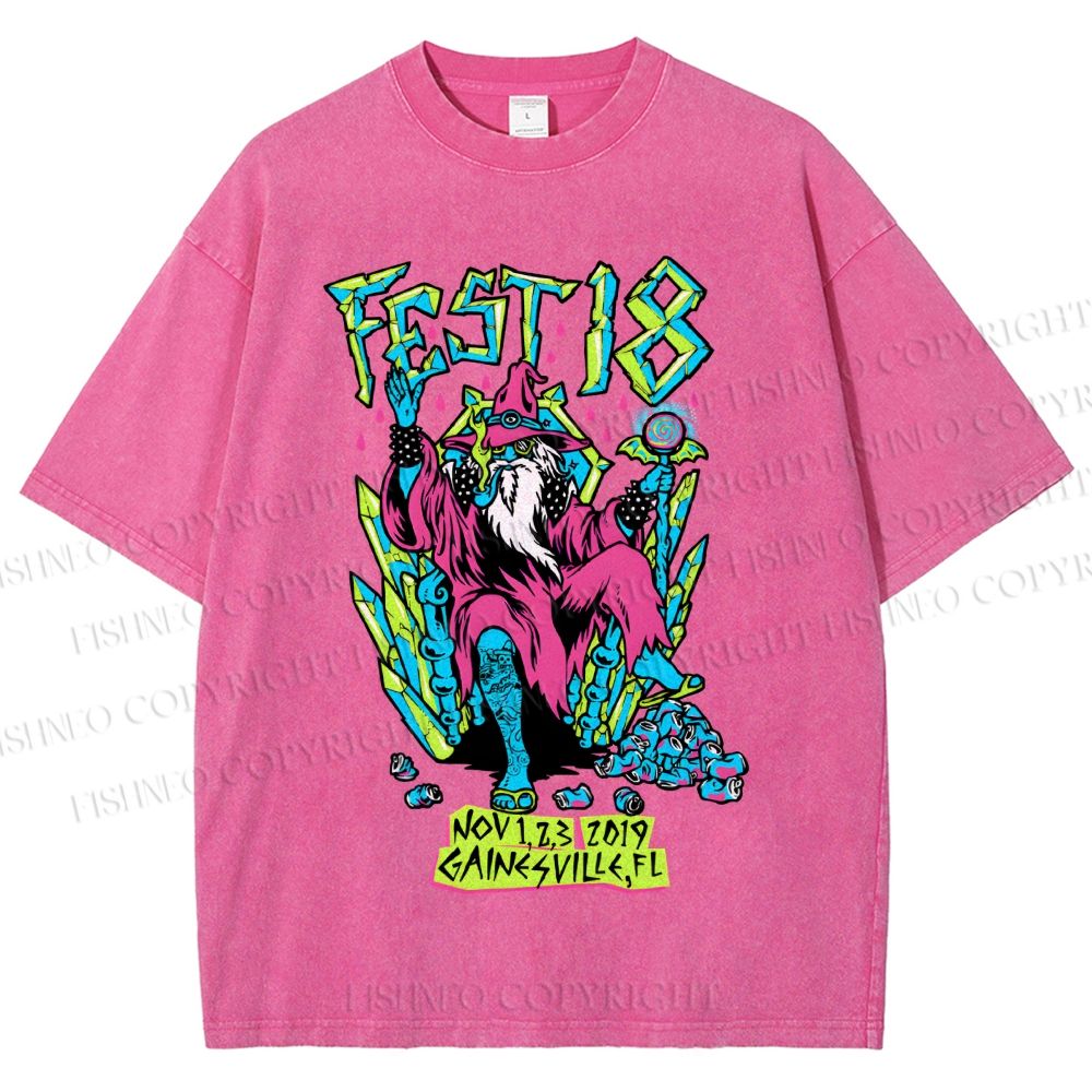 Unisex Magician Printed Washed Tee
