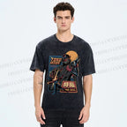 Unisex Robot Printed Washed Tee