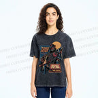 Unisex Robot Printed Washed Tee