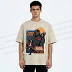 Unisex Robot Printed Washed Tee