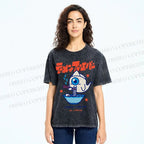 Unisex Ramen Printed Washed Tee