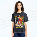 Unisex Denji Printed Washed Tee