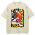 Unisex Denji Printed Washed Tee