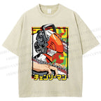 Unisex Denji Printed Washed Tee