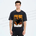 Unisex Monster Printed Washed Tee