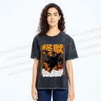 Unisex Monster Printed Washed Tee
