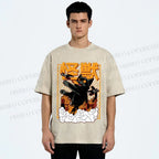 Unisex Monster Printed Washed Tee