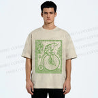 Unisex Vintage Frog Printed Washed Tee