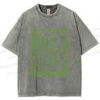 Unisex Vintage Frog Printed Washed Tee