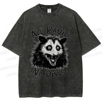 Unisex Vintage Rat All Panic No Disco Printed Washed Tee