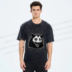 Unisex Vintage Rat All Panic No Disco Printed Washed Tee