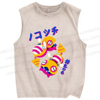 Unisex Nokonchi Printed Washed Tank Top