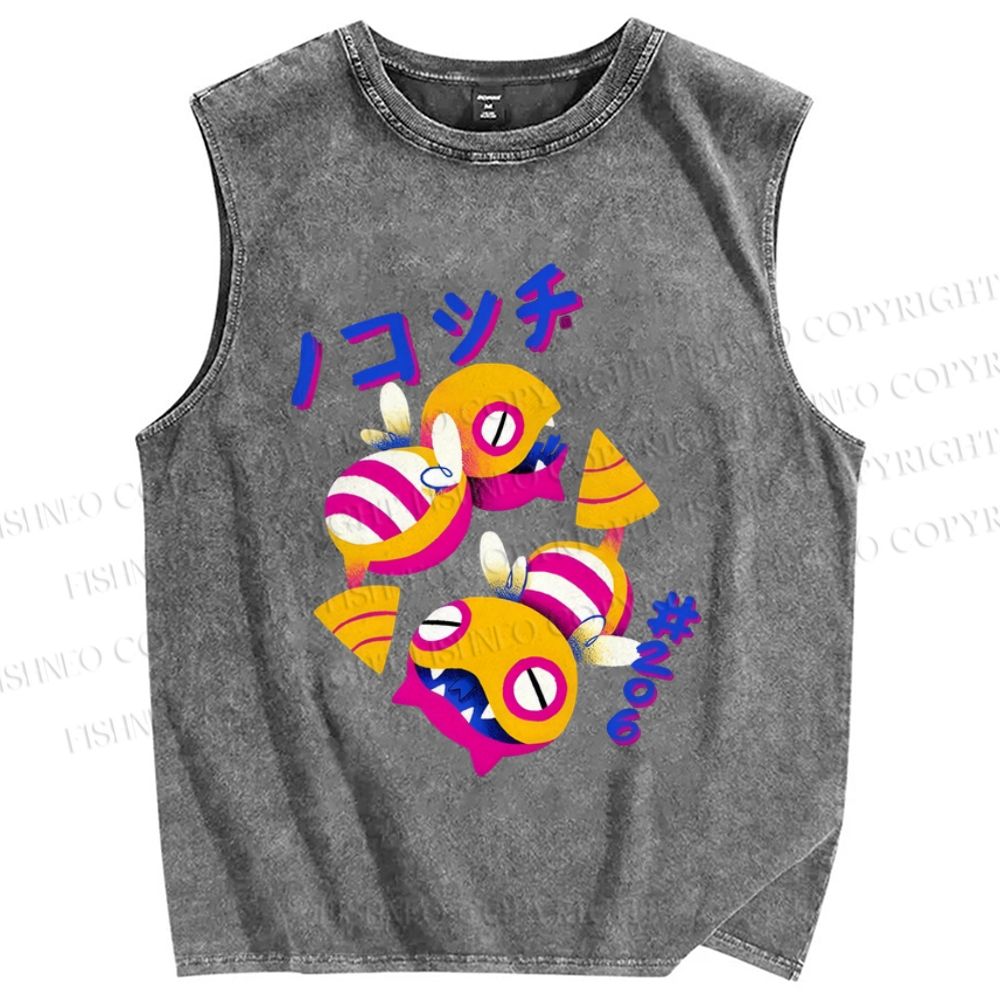 Unisex Nokonchi Printed Washed Tank Top