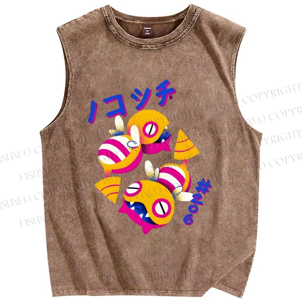 Unisex Nokonchi Printed Washed Tank Top