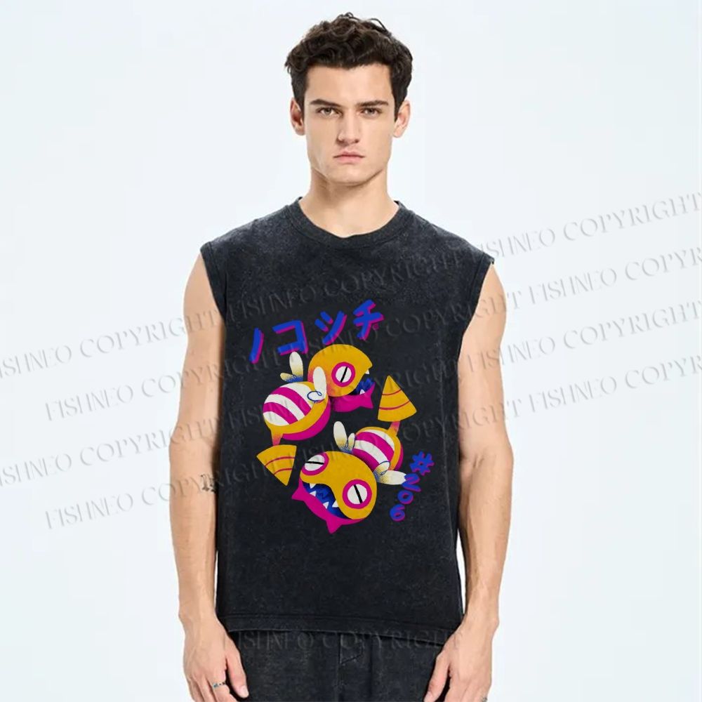 Unisex Nokonchi Printed Washed Tank Top