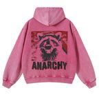 Casual  Anarchy Raccoon Washed Hoodie