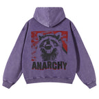 Casual  Anarchy Raccoon Washed Hoodie