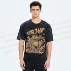 Unisex Frog Printed Washed Tee
