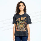Unisex Frog Printed Washed Tee