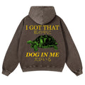 Casual Japanese Turtle Washed Hoodie
