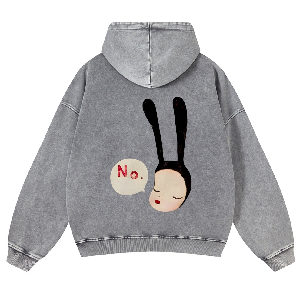 Casual Yoshitomo Nara Washed Hoodie