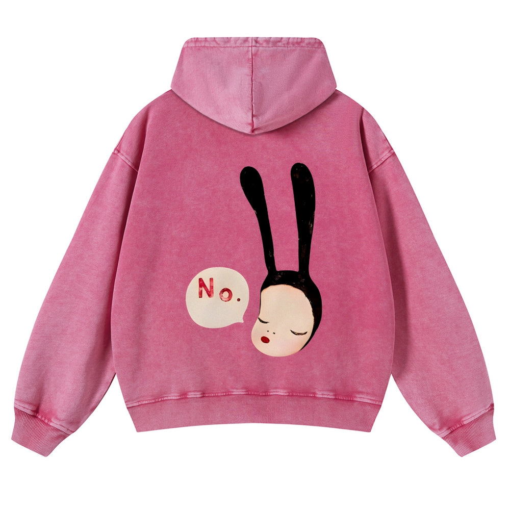 Casual Yoshitomo Nara Washed Hoodie