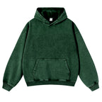 Black Cat Vintage Washed Cotton Back Art Hoodie