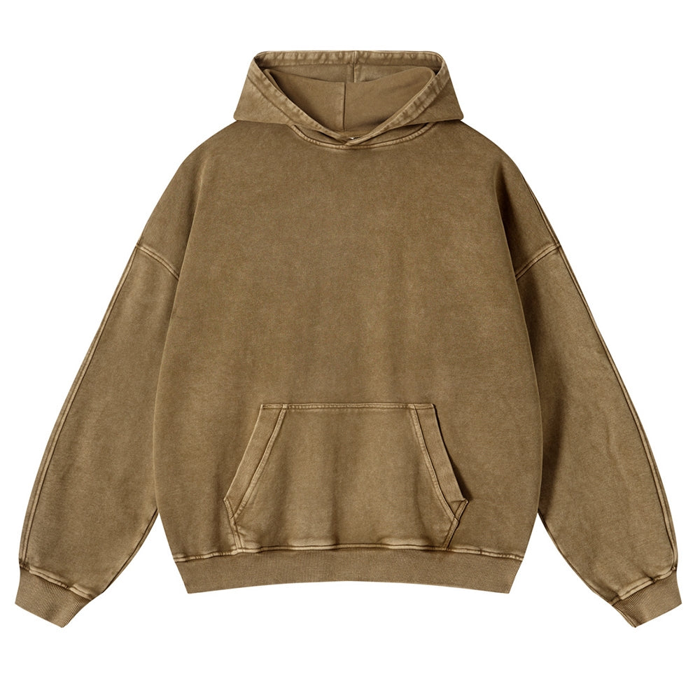 Casual Coffee Cats Washed Hoodie
