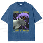 Unisex For The Knowledge I Offer My Sanity Printed Washed Tee