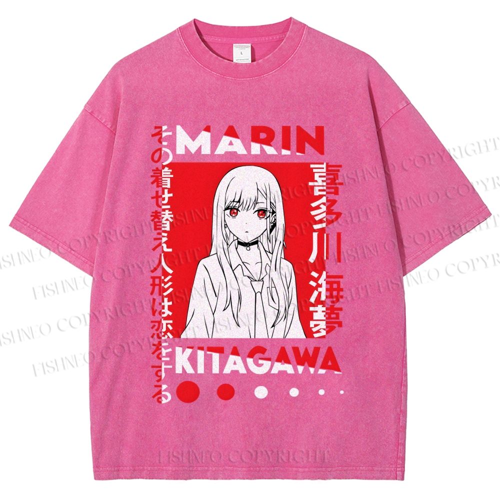Unisex Kitagawa Sea Dream Printed Washed Tee
