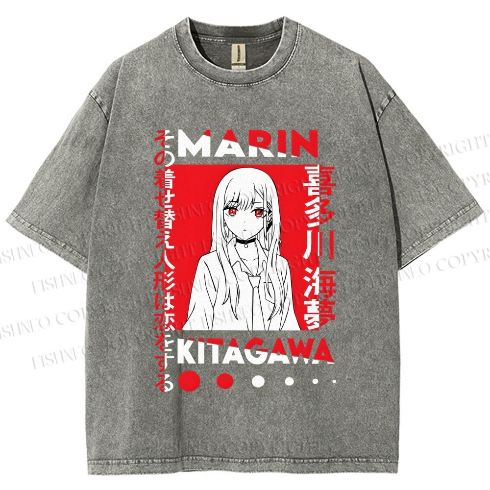 Unisex Kitagawa Sea Dream Printed Washed Tee