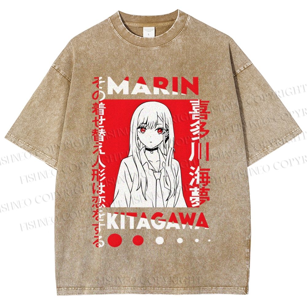 Unisex Kitagawa Sea Dream Printed Washed Tee