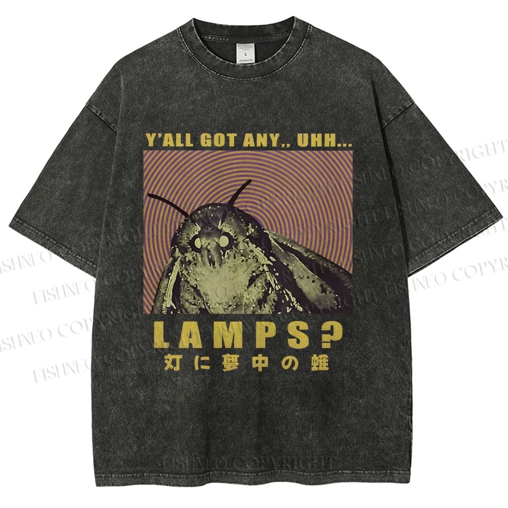 Unisex Lamps Printed Washed Tee