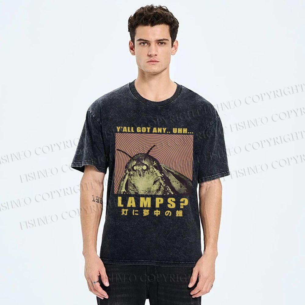Unisex Lamps Printed Washed Tee