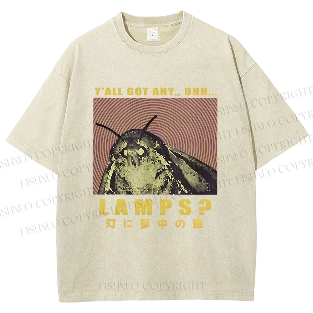 Unisex Lamps Printed Washed Tee