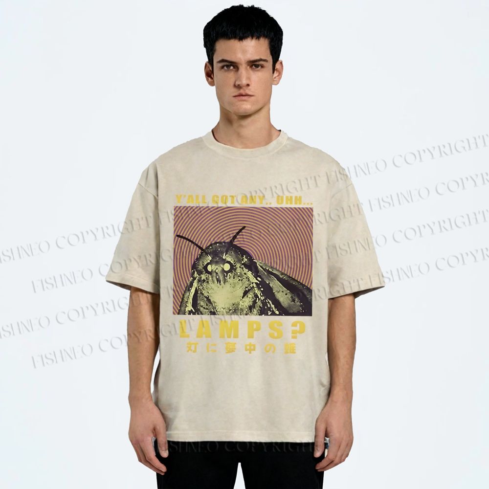 Unisex Lamps Printed Washed Tee