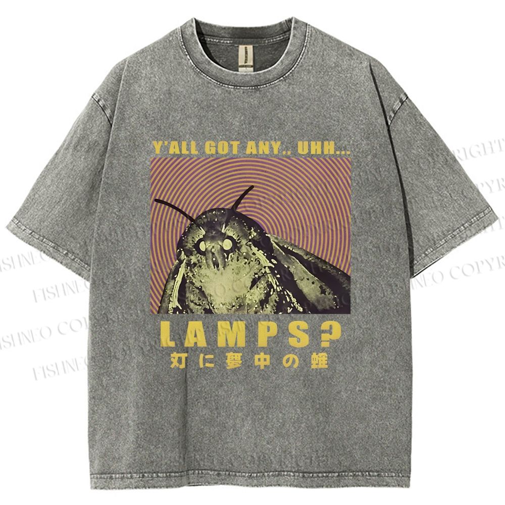 Unisex Lamps Printed Washed Tee