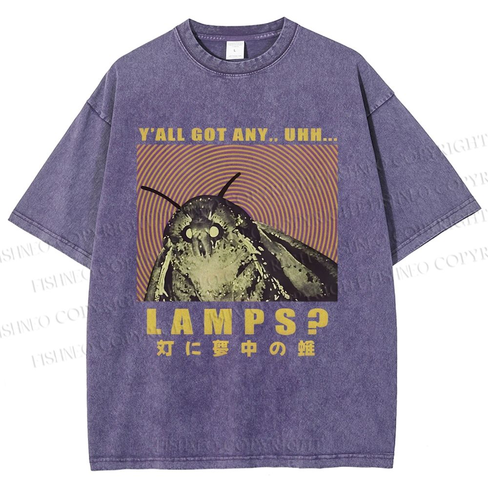 Unisex Lamps Printed Washed Tee