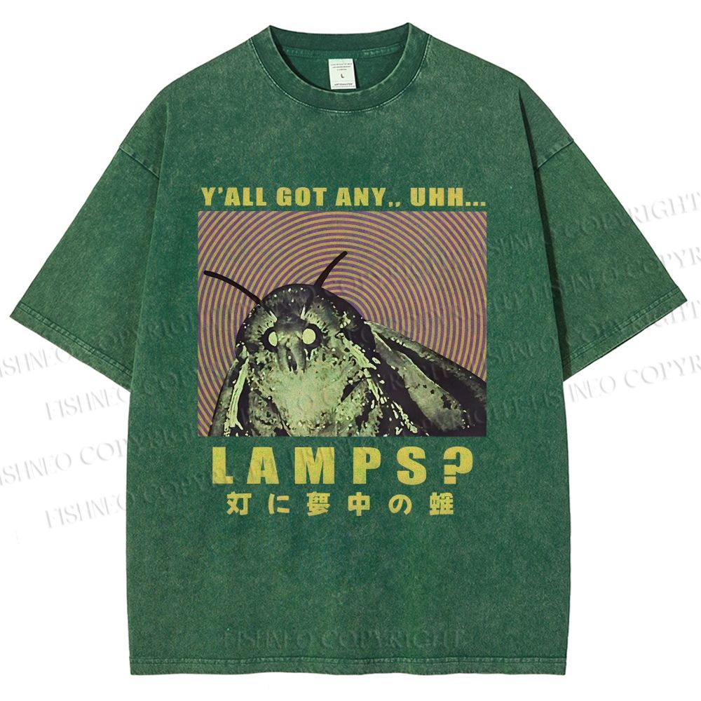Unisex Lamps Printed Washed Tee