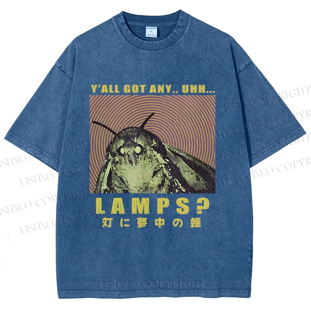Unisex Lamps Printed Washed Tee