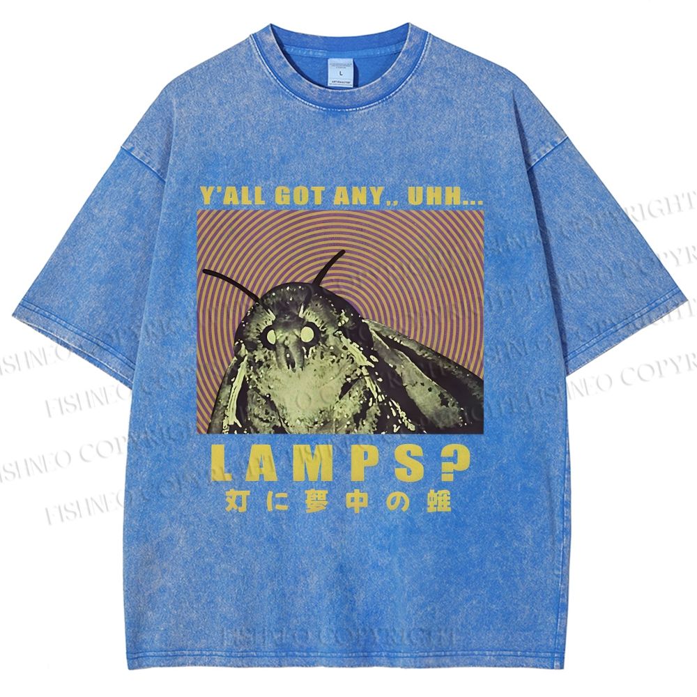 Unisex Lamps Printed Washed Tee