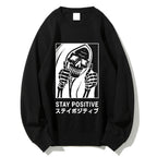 Stay Positive Skeleton Cotton Sweatshirt