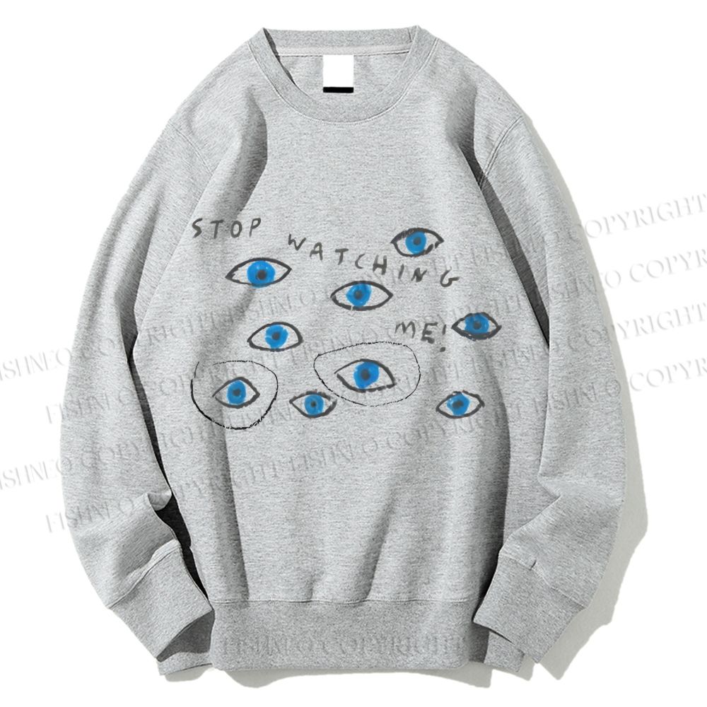 Unisex Artistic Abstract Eyes Printed Sweatshirt