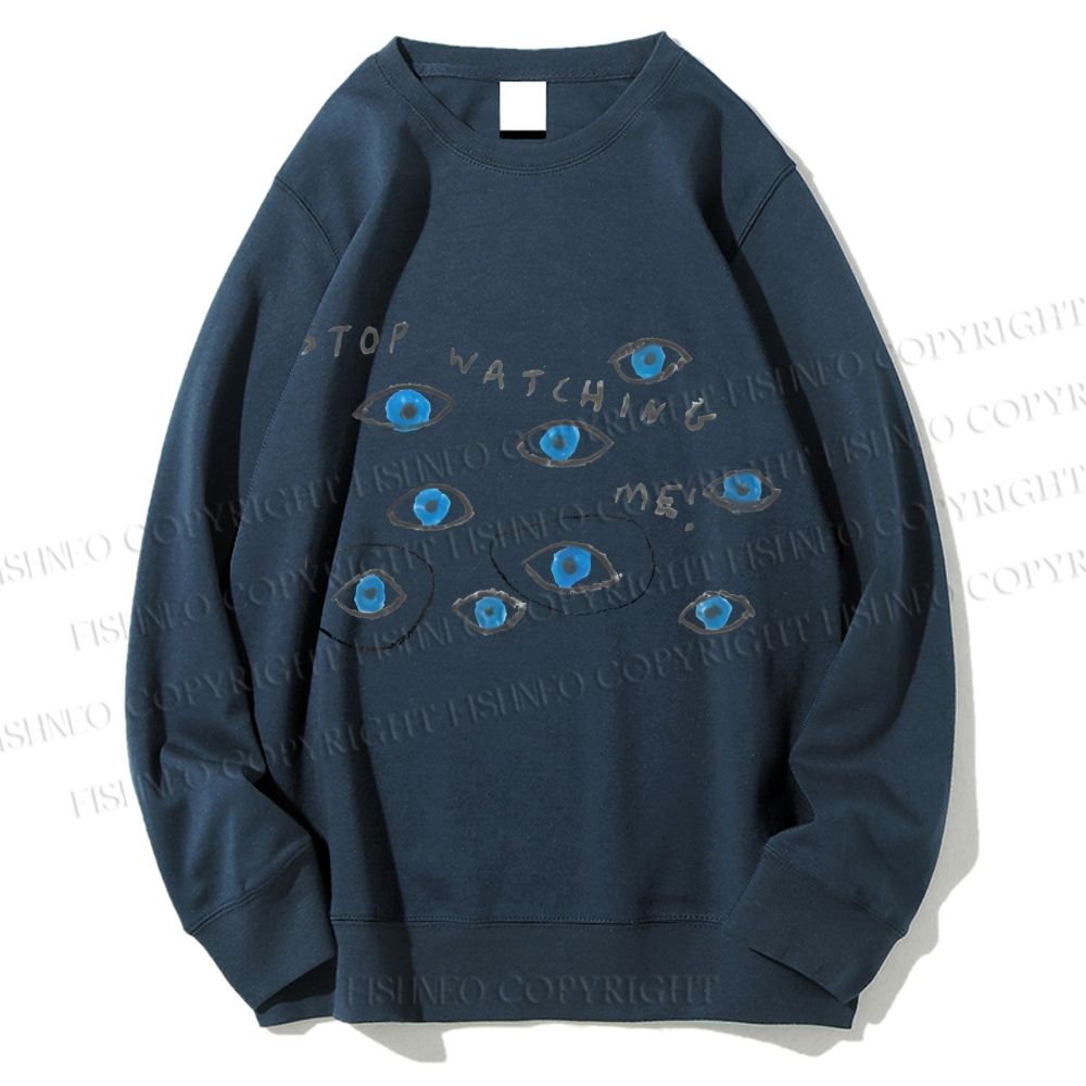 Unisex Artistic Abstract Eyes Printed Sweatshirt