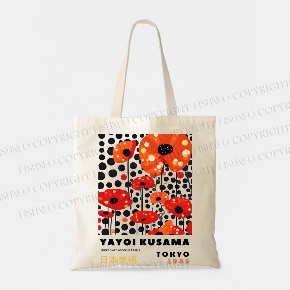 Japanese Yayoi Kusama Flower Tote Bag